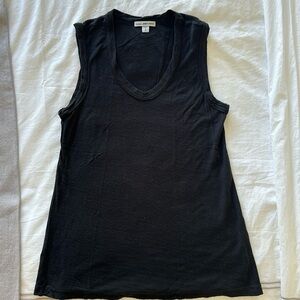 James Perse - Black Tank w/scoop neck